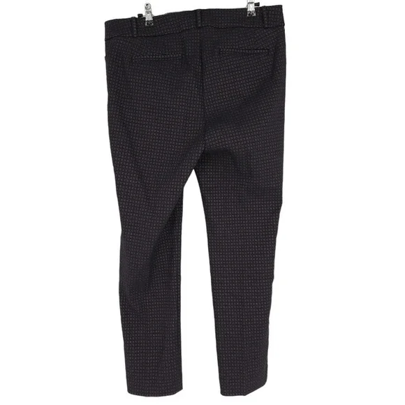 Ann Taylor LOFT Julie Skinny Ankle Dress Pants Jacquard Print Mid Rise Trousers - Picture 4 of 7